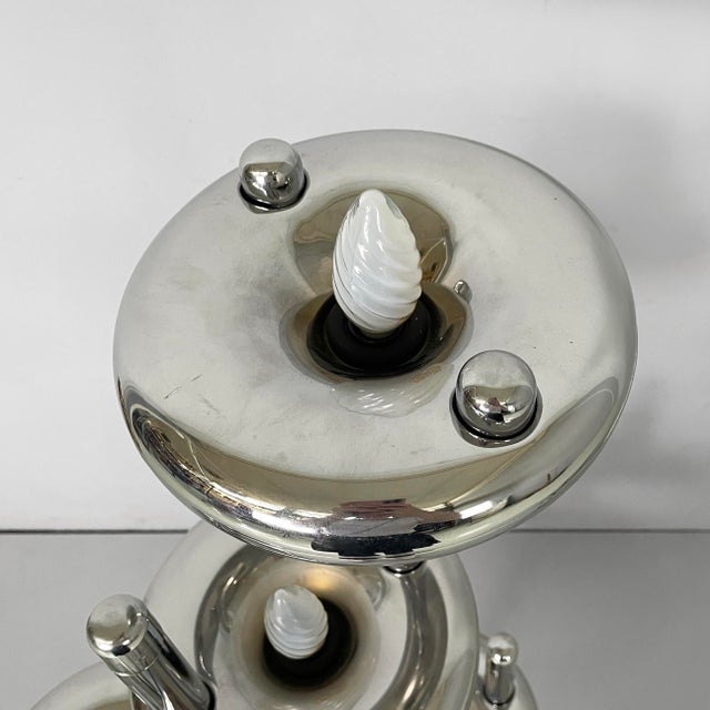 German Space Age Chromed Steel Table Lamp by Nagel, 1970s For Sale - Image 4 of 17