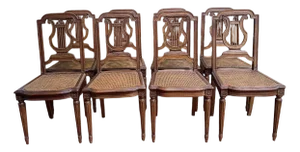 Louis XVI Chairs Lyre in Caning