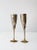 Vintage Brass & Silver Plated Champagne Flutes Pair For Sale - Image 4 of 11