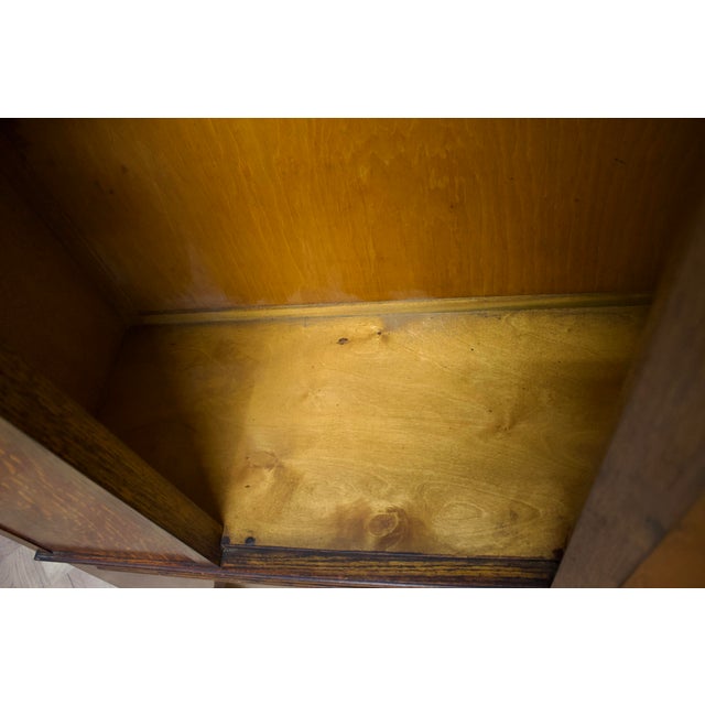 Brown Vintage Art Deco Oak Hall Cupboard, 1930s For Sale - Image 8 of 10