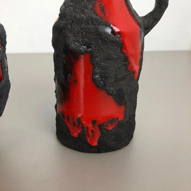 German Ceramic Studio Pottery Vase by Marei Ceramics, 1970, Set of 2 For Sale - Image 10 of 17