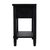 Black Flagstaff 20 in. W Rectangular Cane and Wood 1 Drawer Nightstand with Lower Open Shelf, Washed Black For Sale - Image 8 of 11