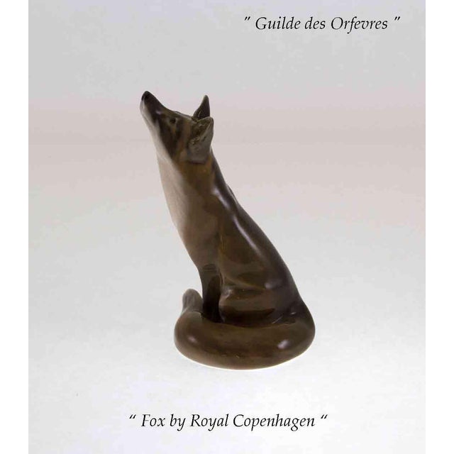 Traditional 1960’s Vintage Royal Copenhagen Sitting Fox Figurine For Sale - Image 3 of 6