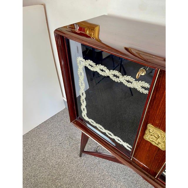 Metal Mid-Century Modern Bar Cabinet, 1950s For Sale - Image 7 of 18