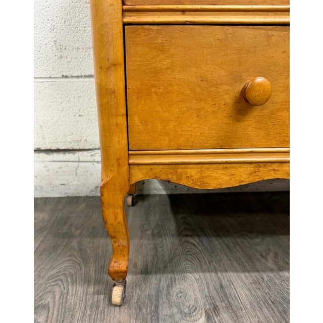 Wood Antique Victorian or Edwardian Birdseye Maple Washstand Cabinet Commode Dry Sink For Sale - Image 7 of 12