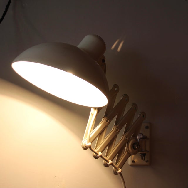 Beige Scissor Wall Lamp by Christian Dell for Kaiser Idell / Kaiser Leuchten, 1940s For Sale - Image 8 of 18