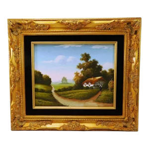 Vintage John Pollins Original Oil on Canvas Painting