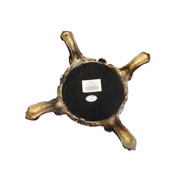 Late 20th Century Vintage Pair Regency Style Large Hurricane Lamps For Sale - Image 5 of 5