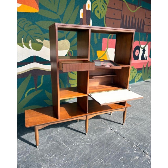 Hooker Mid Century Hooker Mainline Room Divider Wall Unit For Sale - Image 4 of 15