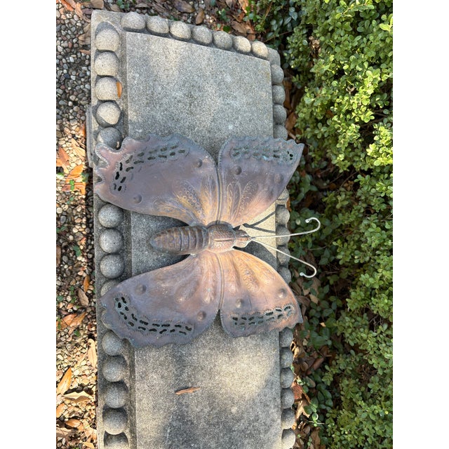 Metal Early 20th Century Italian Hollywood Regency Copper Butterfly Sculpture For Sale - Image 7 of 10