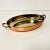 Mid-Century French Style Oval Au Gratin Copper Sauté Pan With Brass Handles, Stainless Steel. For Sale - Image 4 of 9