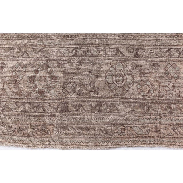 Brown Turkish Oushak Rug For Sale - Image 8 of 9