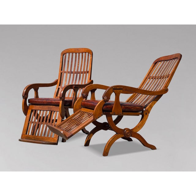 Antique Walnut Reclining Armchairs, 1860, Set of 2 For Sale - Image 9 of 17