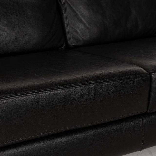 Modern Black Leather 2-Seater Sofa from Willi Schillig For Sale - Image 3 of 13