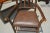 Vintage Americana West Log Wood Dining Table & 6 Brown Leatherette Chairs Furniture Set Rustic / Cabin - Set of 7 For Sale - Image 9 of 12