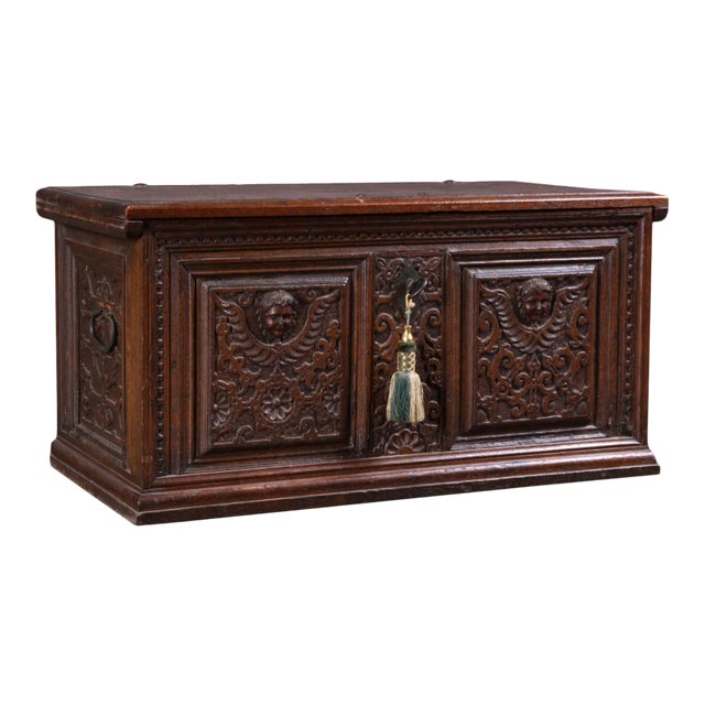 Small Baroque Chest in Oak For Sale