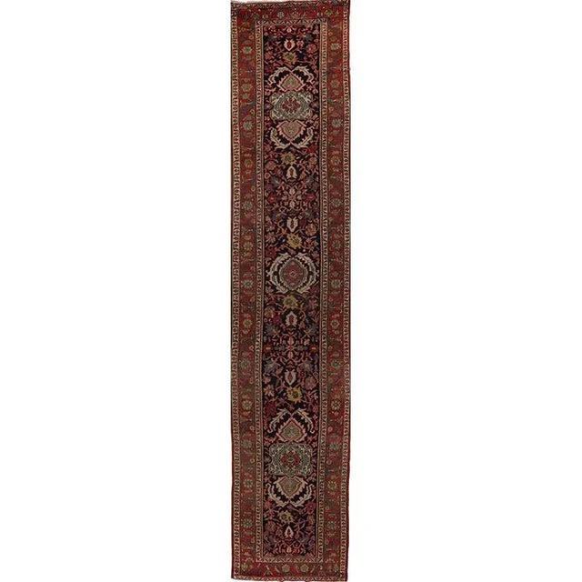 1910s Antique Persian Sultanabad Runner Rug 3’0″ X 16’1″ For Sale - Image 11 of 11