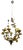 Italian Tole & Ceramic Floral Chandelier, 1960s For Sale