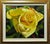 Walt Johnston "Yellow Rose" Oil Painting on Canvas Famed, Framed For Sale