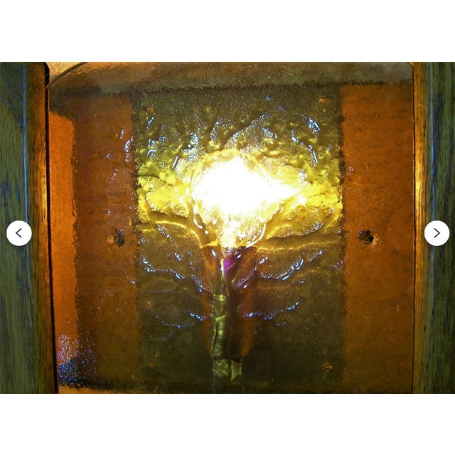 Mid-Century Modern Art Deco Brass, Wood and Glass Sconces from Fischer Leuchten, 1970s, Set of 2 For Sale - Image 4 of 11