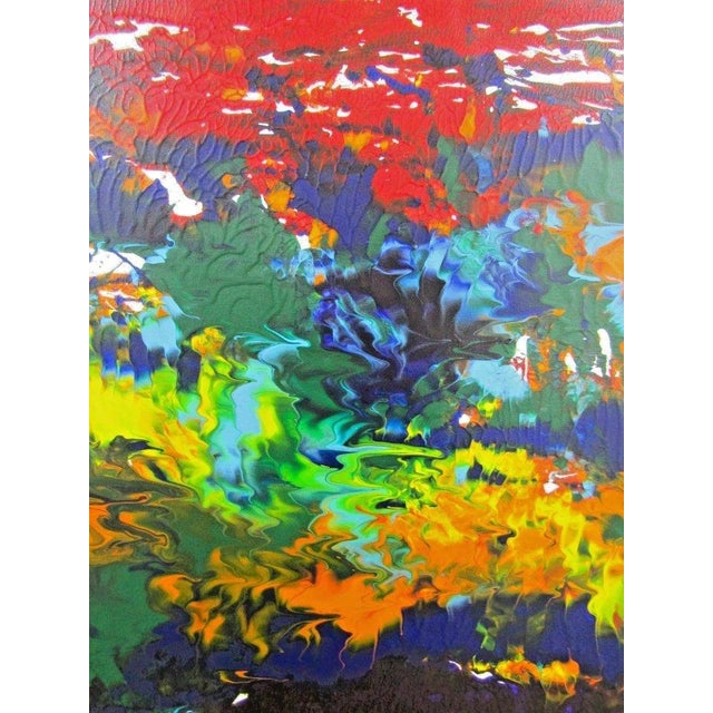 2020s Artist Mark Adler Vibrant Contemporary Abstract Acrylic Painting on Canvas For Sale - Image 5 of 8