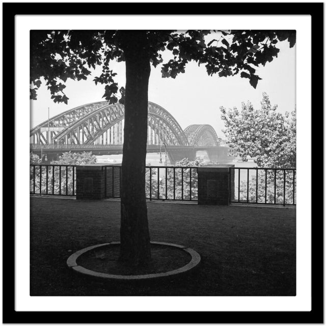 Arched Bridge Across the River Rhine at Duesseldorf, Germany 1937 For Sale - Image 4 of 5
