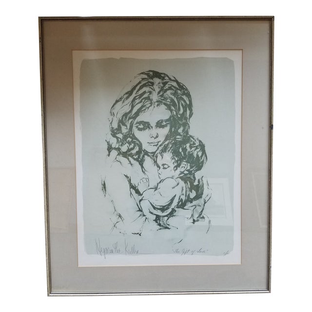 Vintage MidCentury "The Gift of Life" Hyacinthe Kuller Framed