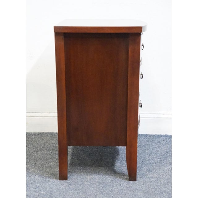 Dixie Furniture Solid Mahogany Traditional Duncan Phyfe Style 20" Two Drawer Nightstand 965 For Sale - Image 10 of 14