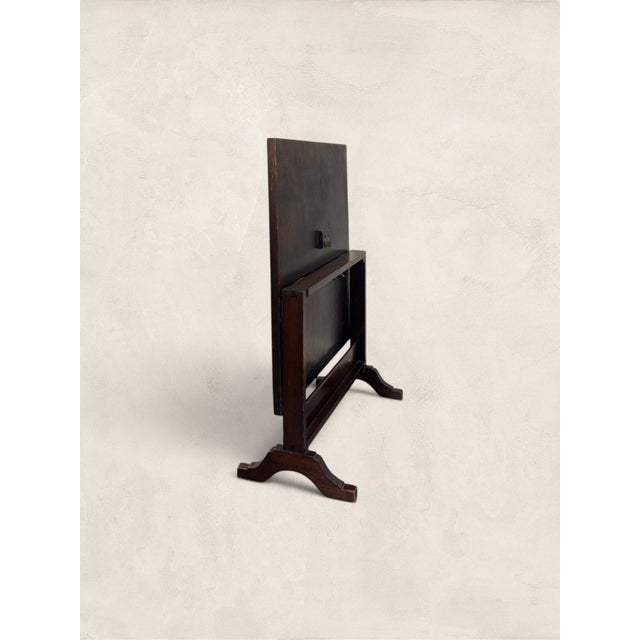 Wood Antique English Oak Metamorphic Tapestry Fireguard and Occasional Table For Sale - Image 7 of 9