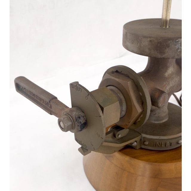 Traditional Queen Elisabeth Ships Valve Walnut Base Table Lamp Conversion For Sale - Image 3 of 10