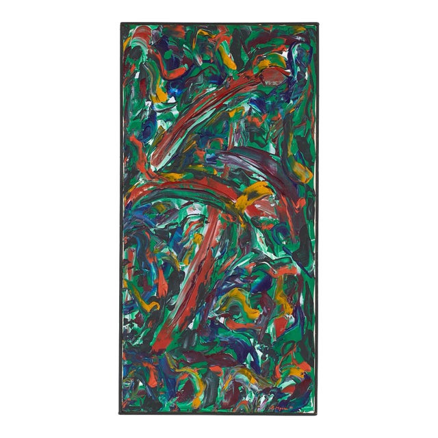 Bruce Myers Mid Century Abstract Original Oil on Canvas Painting For Sale