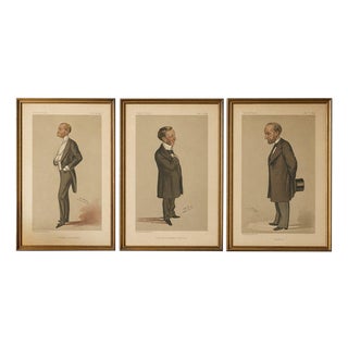 Vanity Fair Artist, Caricatures of Victorian Figures, 1883, Prints, Set of 3 For Sale