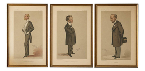 Vanity Fair Artist, Caricatures of Victorian Figures, 1883, Prints, Set of 3