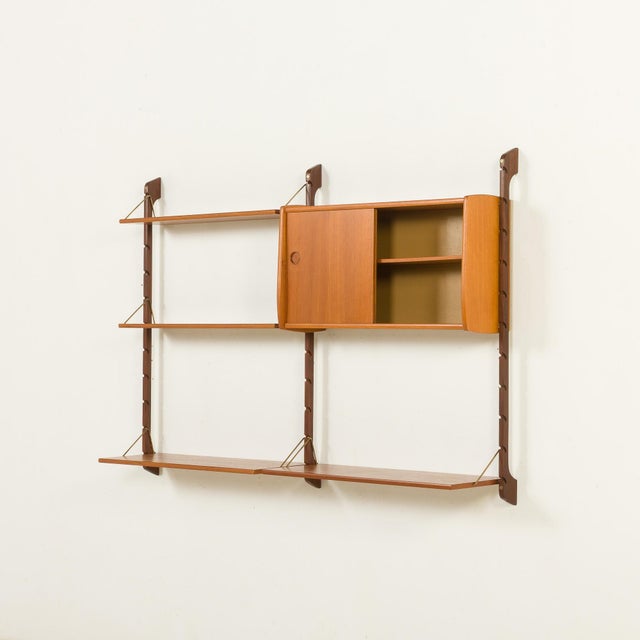 Wood Small Ergo Wall Unit in Teak attributed to John Texmon, Norway 1960s For Sale - Image 7 of 15
