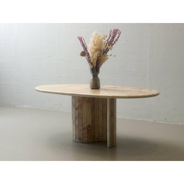 Vintage Italian Rose Quartz Dining Table, 1980s For Sale - Image 9 of 18