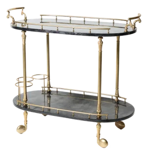 Aldo Tura Gray Bar Cart