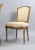 Pair of 19th Century Louis XVI Matching Gilt Wood and Painted Side Chairs in Striped Fabric For Sale In New York - Image 6 of 13