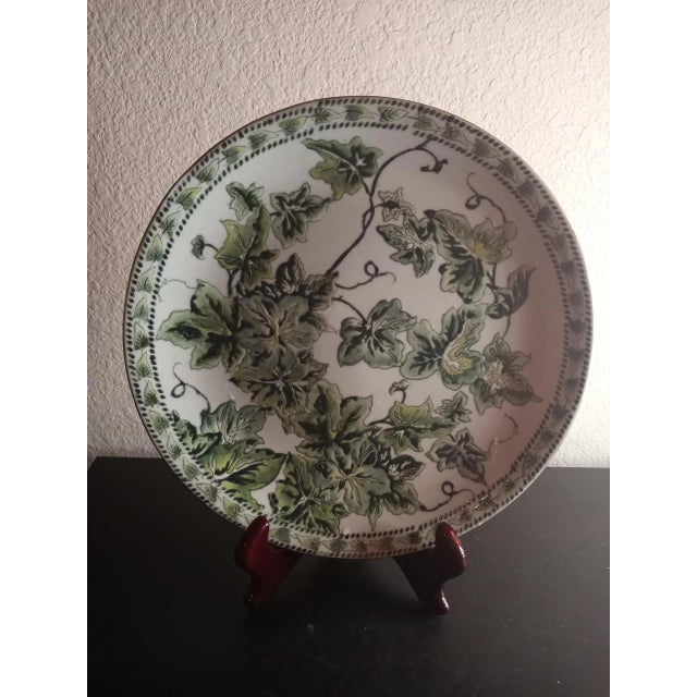 Vintage Ivy Embossed Ceramic Decorative Plate For Sale In Dallas - Image 6 of 7