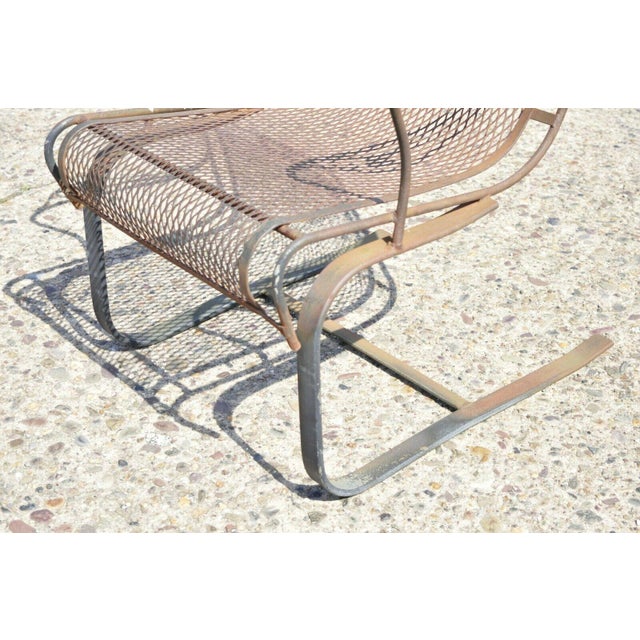 Vintage Woodard Wrought Iron Maple Leaf Garden Patio Bouncer Spring