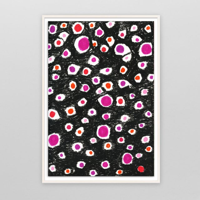 A room-commanding work of pop abstraction with an undertone of surrealism by artist Molly Frances. Unframed archival print...