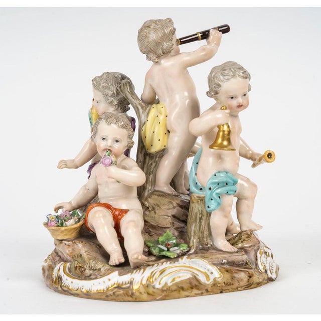 Napoleon III The 5 Senses Sculpture Group in Porcelain from Meissen For Sale - Image 5 of 10