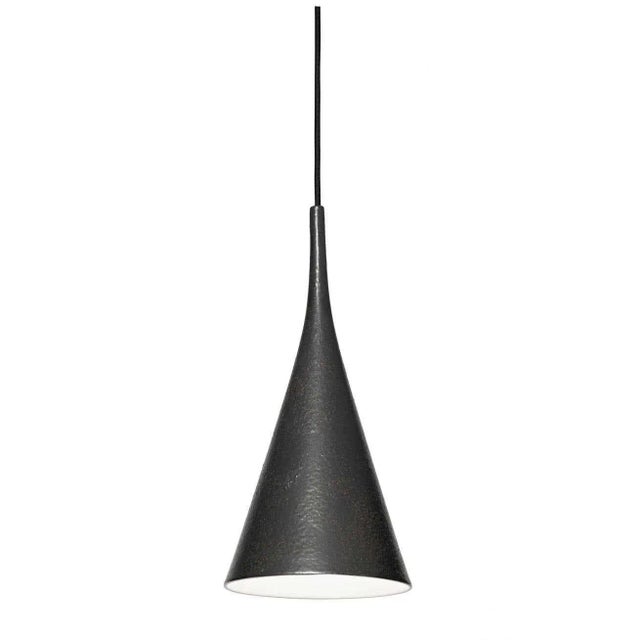 Mid-Century Modern Samuli Naamanka 'Lambada Savu' Matte Black Ceramic Pendant for Innolux For Sale - Image 3 of 4