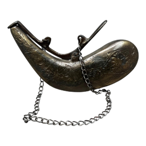 Brass Gun Powder Horn