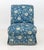 Blue Floral Print Upholstered Chair & Ottoman For Sale - Image 4 of 12