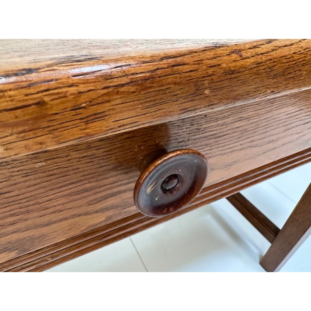 Arts & Crafts Side Table or Children's Furniture Style with Hand-Painted Majolica Ceramic Tiles, Denmark, 1920s For Sale - Image 12 of 18