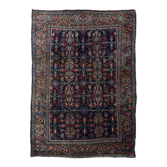 Antique Bidjar Rug 4'4'' x 6'4'' For Sale