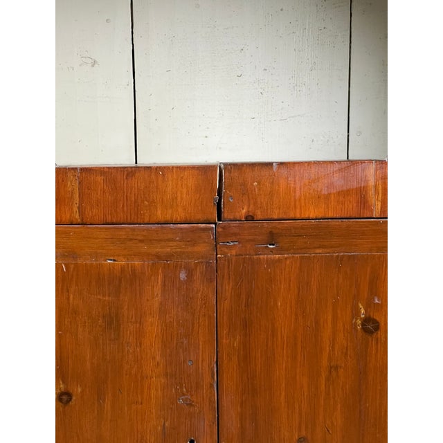 Wood Antique Mid Atlantic Country Pine Cupboard C. Early 19th Century For Sale - Image 7 of 11