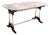 Vintage Beech Coffee Table with Rectangular Marble Breccia Pernice Top, 1960s For Sale