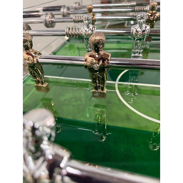 Vintage Lucite & Crystal Glass Foosball Table, Italy, 1970s For Sale - Image 4 of 13