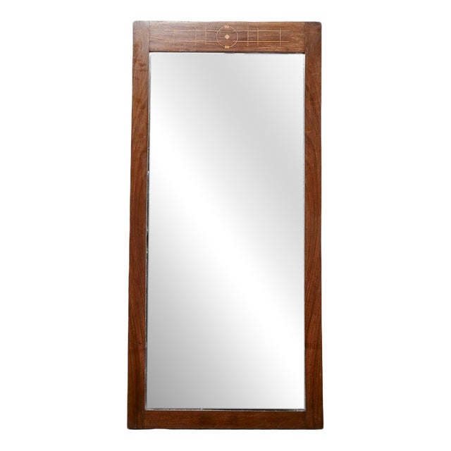 Art Deco Mirror with Cut glass and Inlays For Sale
